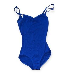 Capezio Women’s Team Basics Blue Camisole Leotard with Adjustable Straps Small